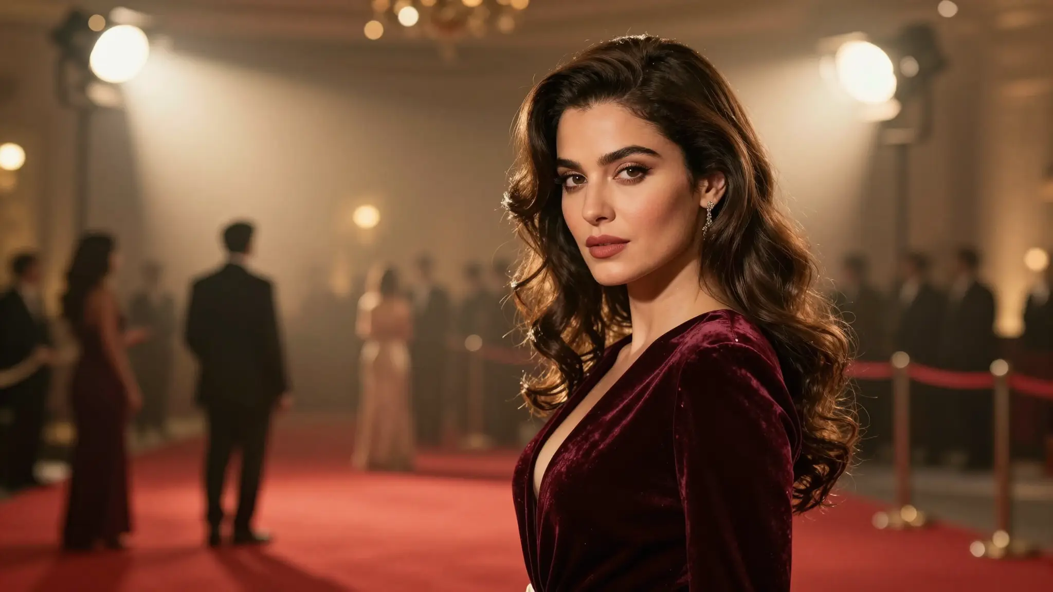 أجواء سينمائية راقية ترمز إلى عالم الممثلات وفنّ التمثيل على شاشات السينما والتلفزيون